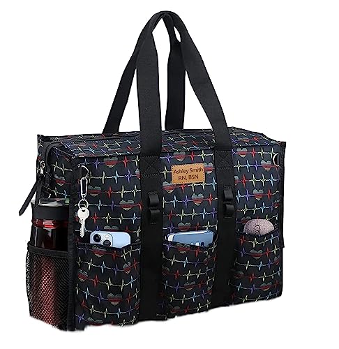ABAMERICA Personalized Nurse Bags for Work Nursing Bag Waterproof Organizing Zip Top Clinical Bag for Nursing Students