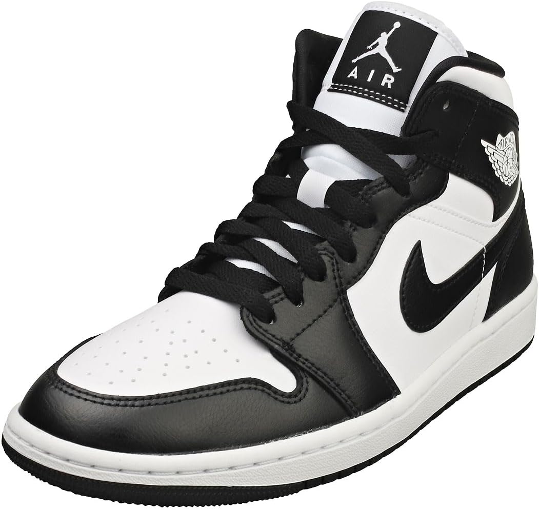 Jordan 1 Mid Women White/Black-Panda Mid DV0991-101 8.5