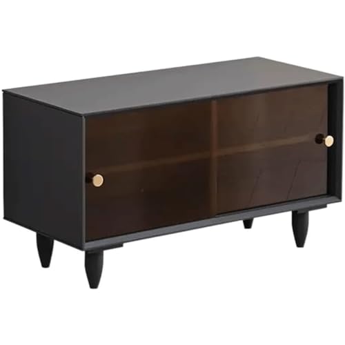 Solid Wood Shoe Cabinet with Transparent Glass Door, Modern Shoe Bench, Space Saving Shoe Storage Cupboard Shoe Rack, 100cm