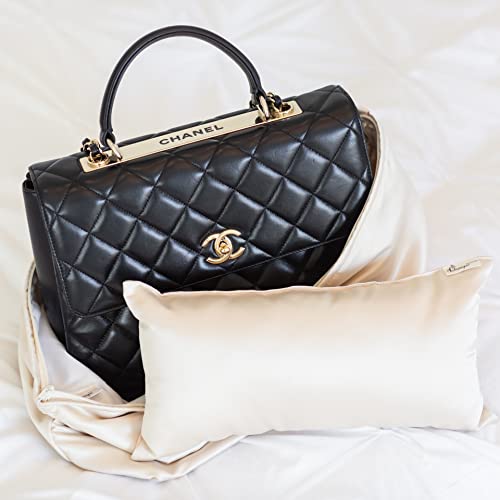 Purse Insert Pillows Set - Custom Cushioned Handbag Fillers by Fabrinique - Set of Shaper Inserts Made to Maintain Small to Large Purses - Prevents Creases and Damage (Cream, S-L, 4PC Set)