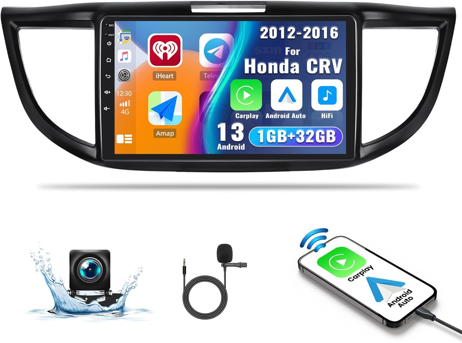 [1G+32G] Android 13 Car Stereo Radio for Honda CRV 2012-2016, 9