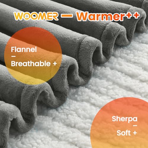 WOOMER Electric Heated Throw Blanket 50