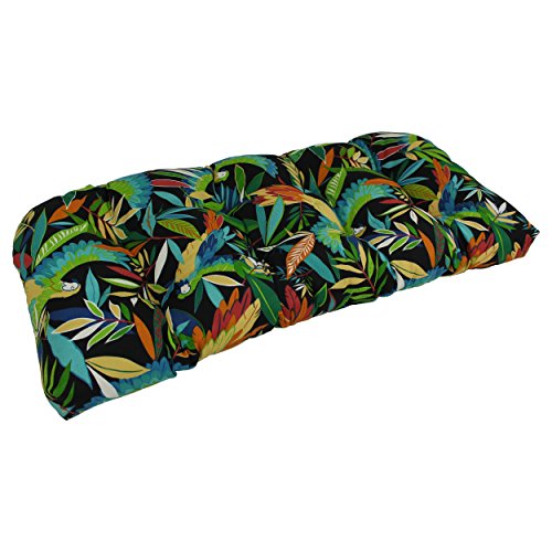 Blazing Needles Outdoor Rounded Back Loveseat Cushion, 42
