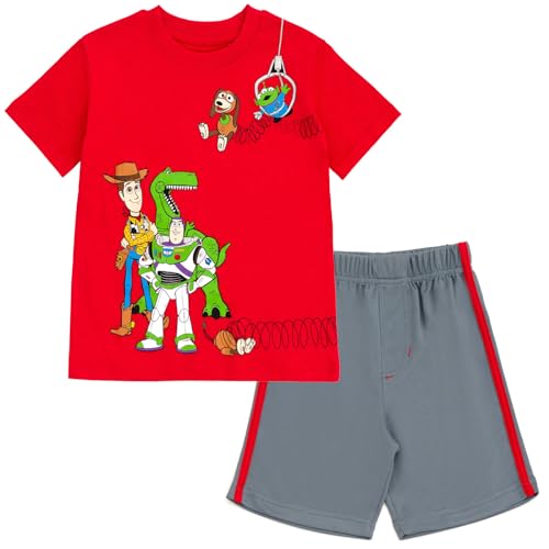 Disney Winnie the Pooh Lion King Monsters Inc. Toy Story Incredibles Lilo & Stitch T-Shirt & Mesh Shorts Infant to Big Kid