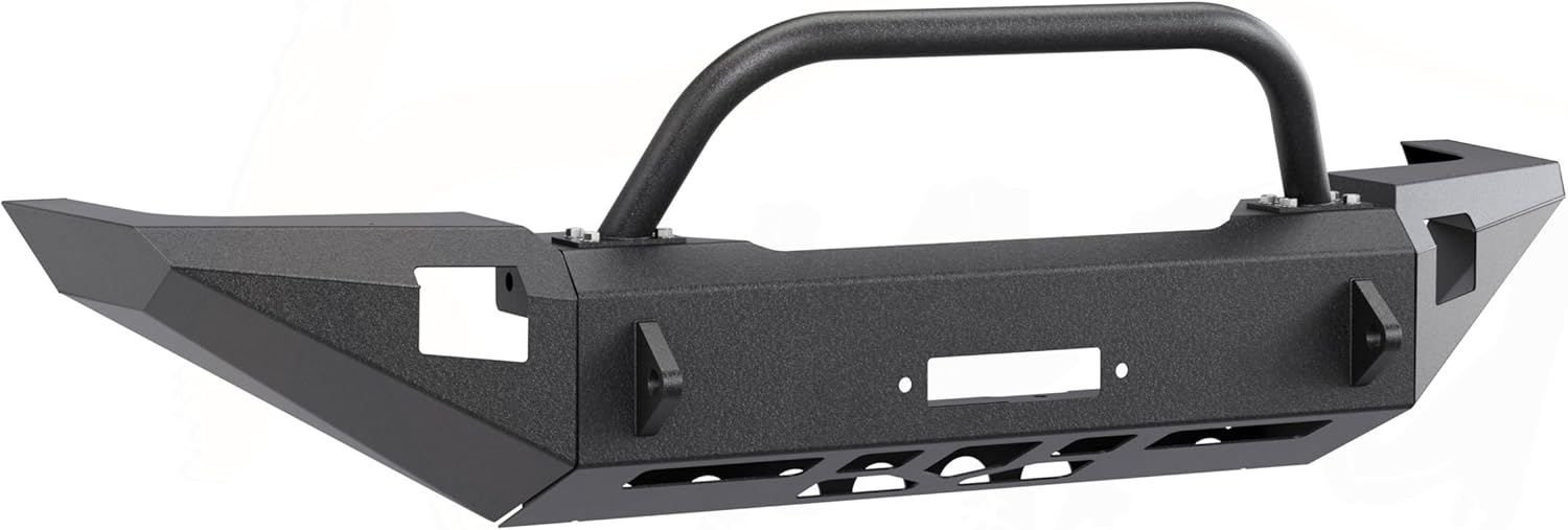 KUAFU Off-Road Steel Front Bumper Compatible with 1997-2004 Dodge Dakota 1998-2003 Dodge Durango w/Bull Bar (2 Packages Shipment)