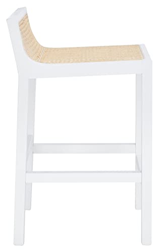 Safavieh Home Collection Saito Natural Low Back Cane 25.6-inch Counter Stool