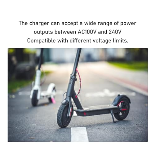 42V 1.7A Battery Charger for Ninebot ES2 ES4 E22 ES1L Electric Kick Scooter, 71W Fast Scooter Charger Replacement Power Adapter for Ninebot Scooter, Multiple Security Protection