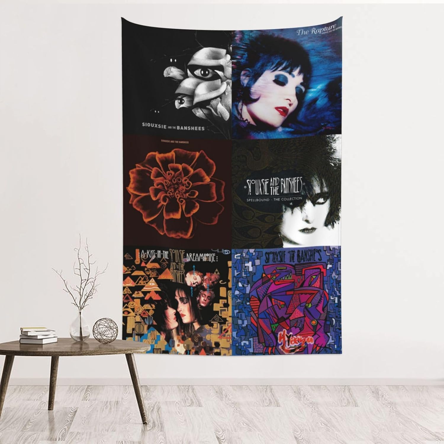 CASOWAT Siouxsie Rock and the Banshees Band Tapestry Wall Art Hanging Tapestries For Living Room Bedroom Home Decor 60X40 inch