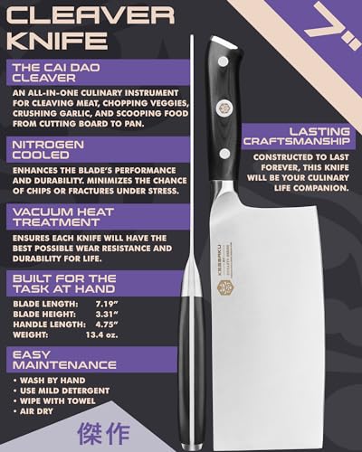 Chef Knife - 8 inch - Dynasty Series - Razor Sharp Kitchen Knife - Forged ThyssenKrupp German High Carbon Stainless Steel - G10 Garolite Handle with Blade Guard