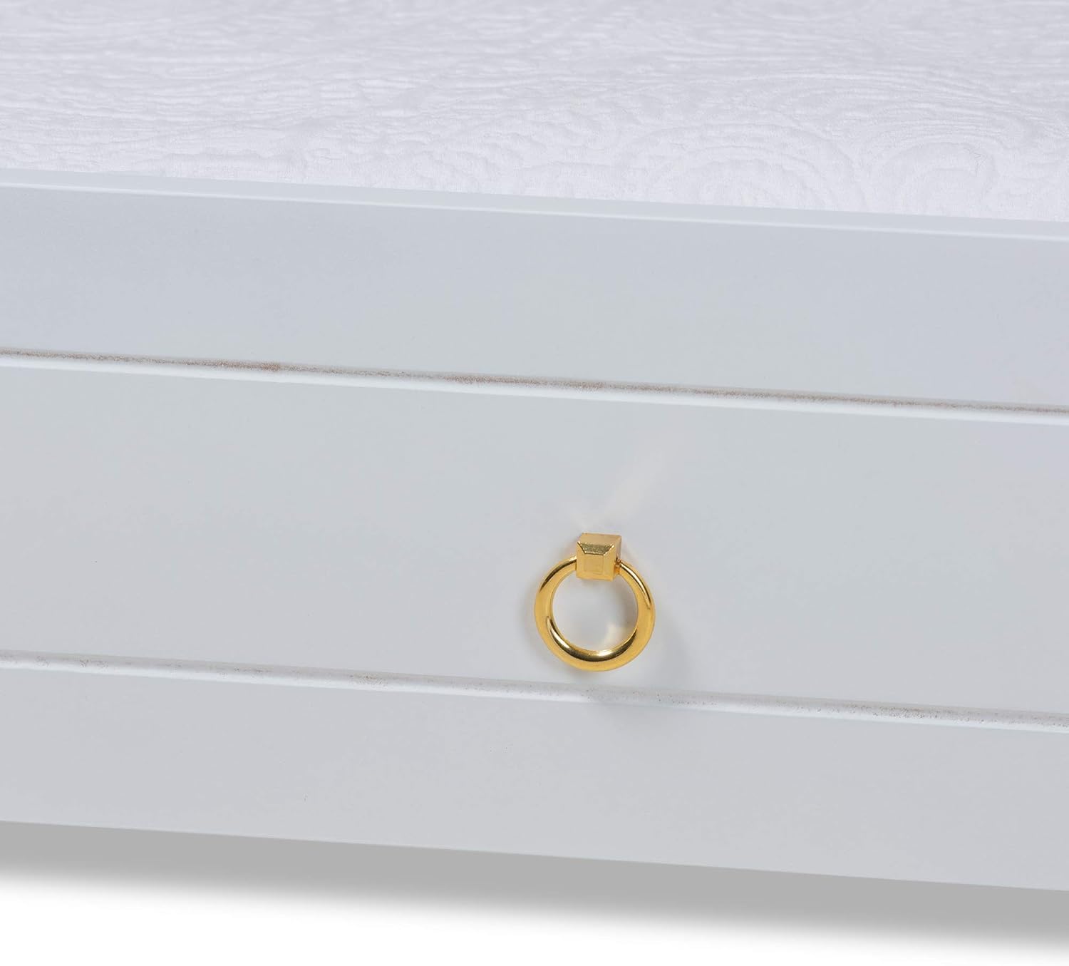 Baxton Studio Trundles, Twin, White/Gold