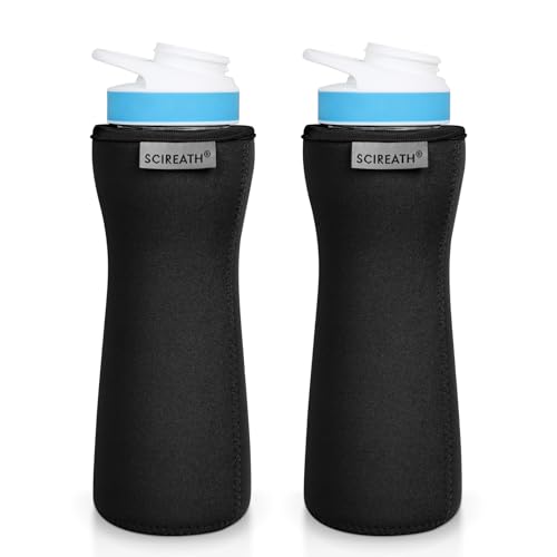 22oz Water Bottle Sleeve for Cirkul, Fits 22oz Cirkul Plastic and Stainless Steel Bottles Neoprene Sweat Absorbing Material, 2 Pack Insulated Insulated Cover Fitted Design (Blue)