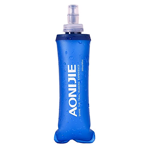 AONIJIE Lovtour Water Soft Flask Collapsible BPA Free TPU Water Bottle for Running, Marathon Hiking and Cycling (250ml)