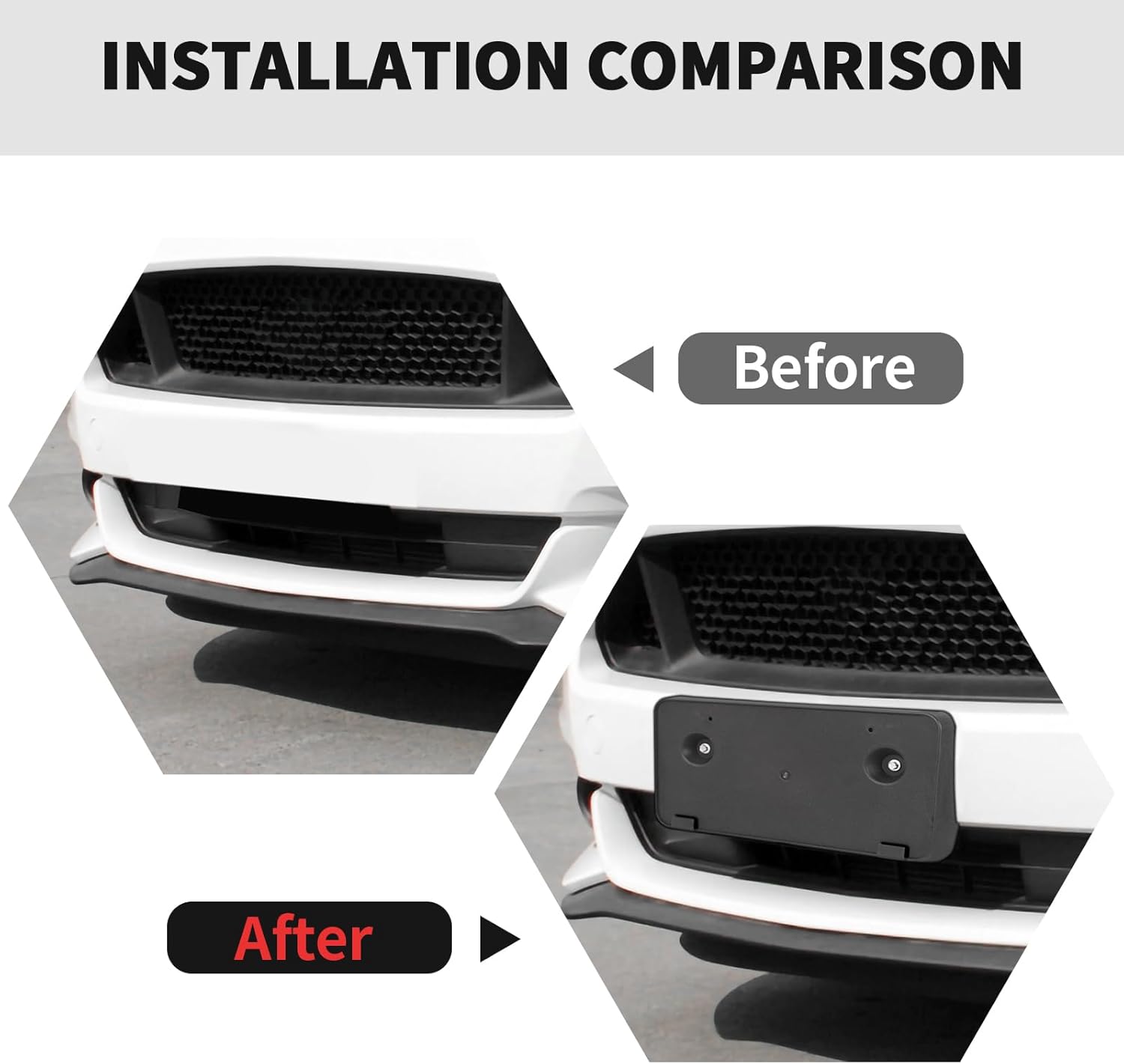 RT-TCZ License Plate Holder Front License Plate Frame Mount Bracket Accessories Compatible with Ford Mustang 2015-2017