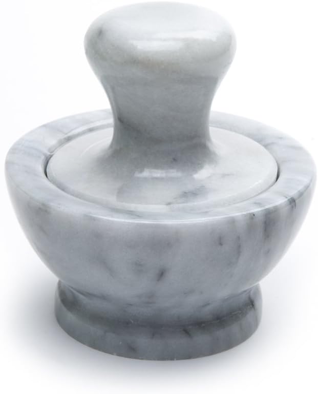 Fox Run Marble Mortar and Pestle, White