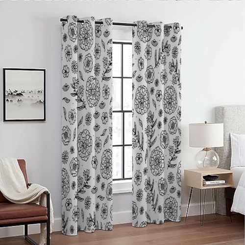 Antique Curtains Geometric Patterned Window Treatment Set for Bedroom Victorian Old Fashioned Traditional 2 Panels 53W x 85L lnch Vermilion Orange