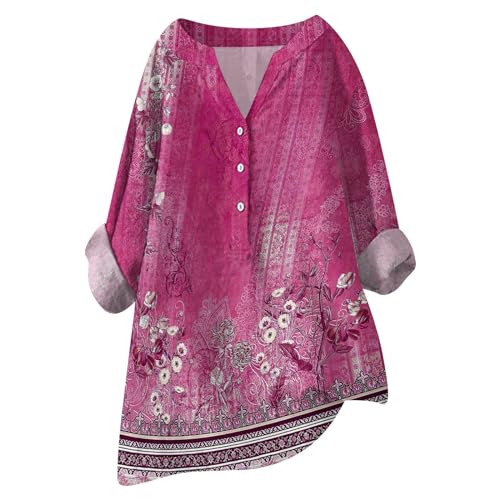 Plus Size Tops for Women Long Sleeve V Neck Tees Fashion Tops Trendy Lightweight Summer Loose Fit Outfits Clothes 2024