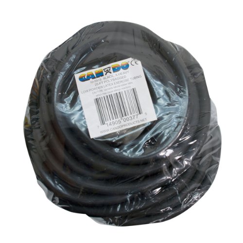 Cando 10-5725 Black Latex-Free Exercise Tubing, X-Heavy Resistance, 100' Length