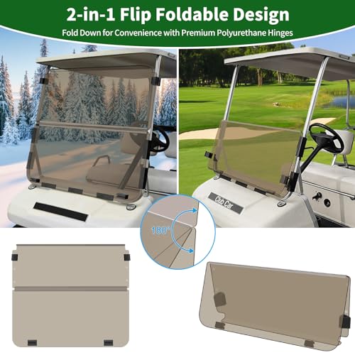 Golf Cart Foldable Windshield 3/16