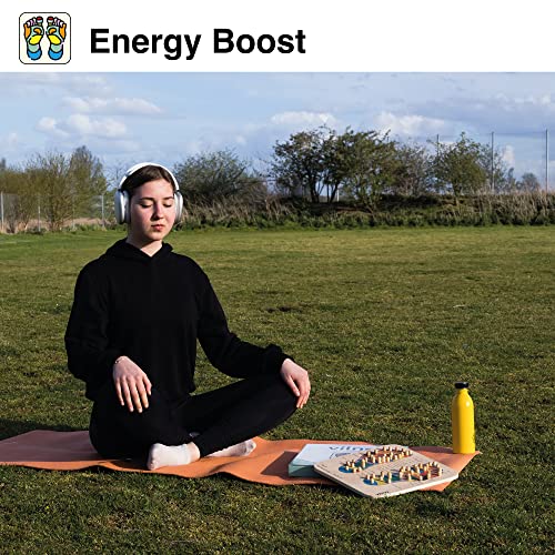 Foot Reflexology Acupressure Massager Mat - Body Stress & Heel Pain Relief Pad - Acupuncture Trigger & Feet Point Massage Tool - Accupoint Health & Wellness Therapy Plantar Fasciitis Board (L)