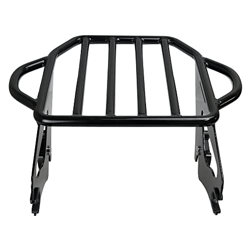 Detachable Luggage Rack 2-Up Mounting Rack Compatible for Harley Davidson Touring Road King Street Electra Glide 2009-2023,Black