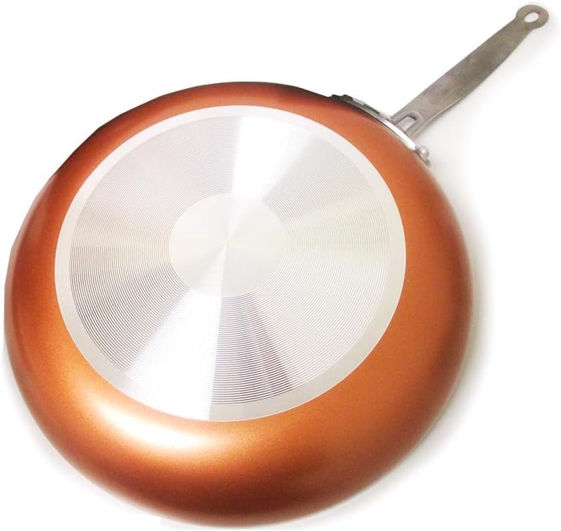 3 Ceramic Copper Coated Non Stick Fry Pan Set Eco PFOA free Cookware 8