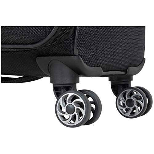 Kenneth Cole REACTION Rugged Roamer Lightweight Softside Expandable 8-Wheel Spinner Luggage, Black, 28-Inch Checked