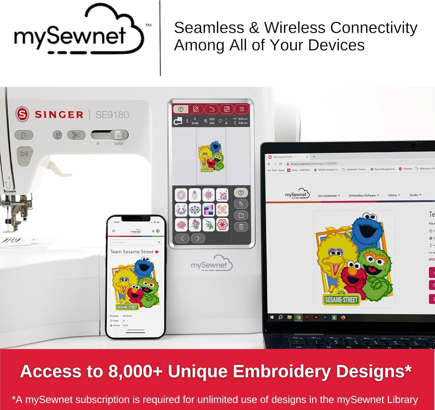 SINGER SE9180 Sewing and Embroidery Machine