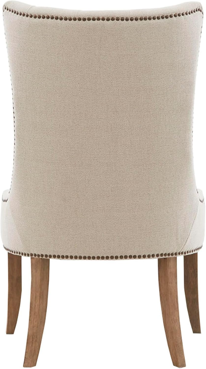 Button Tufted Captain Accent Chair