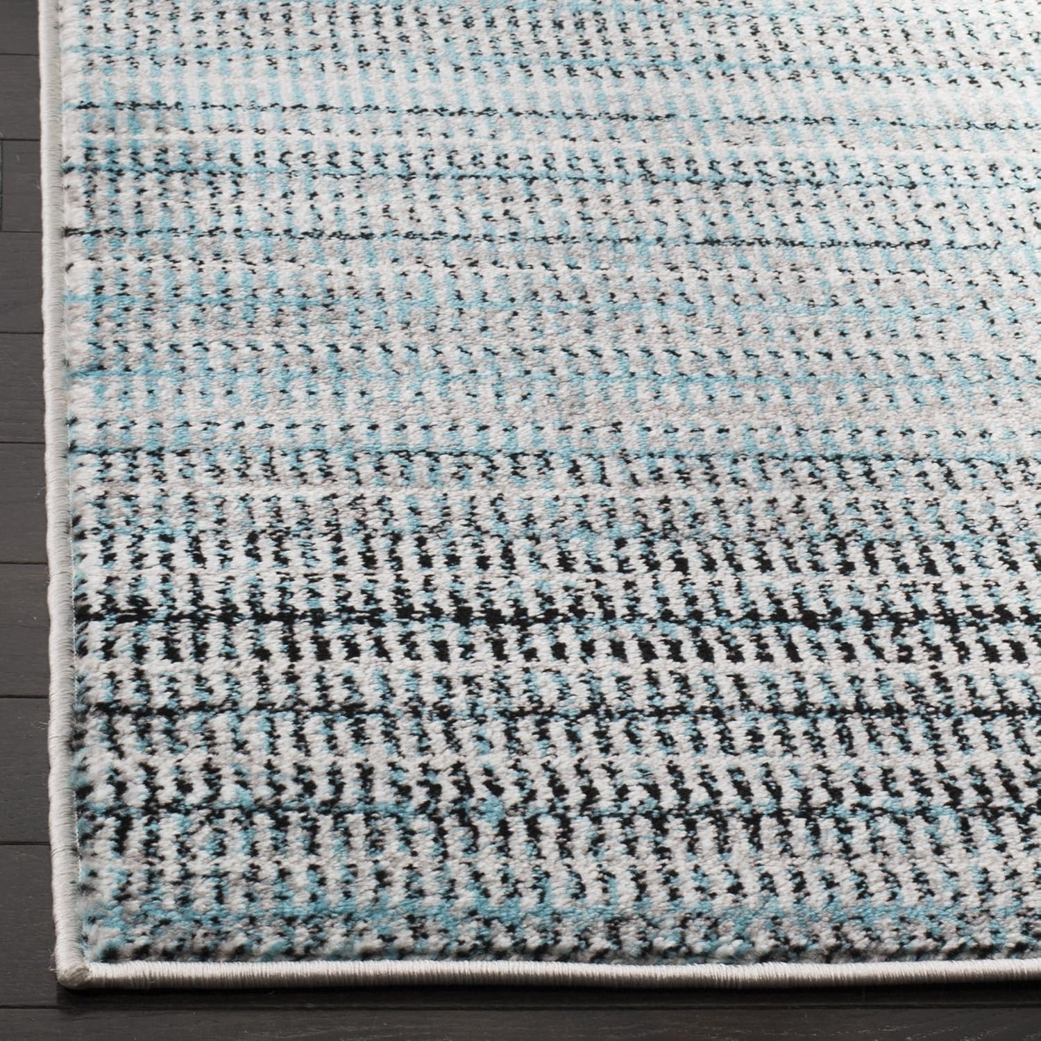 SAFAVIEH Skyler Collection 2' x 4' Blue/Grey SKY196C Stripe Non-Shedding Living Room Bedroom Accent Rug