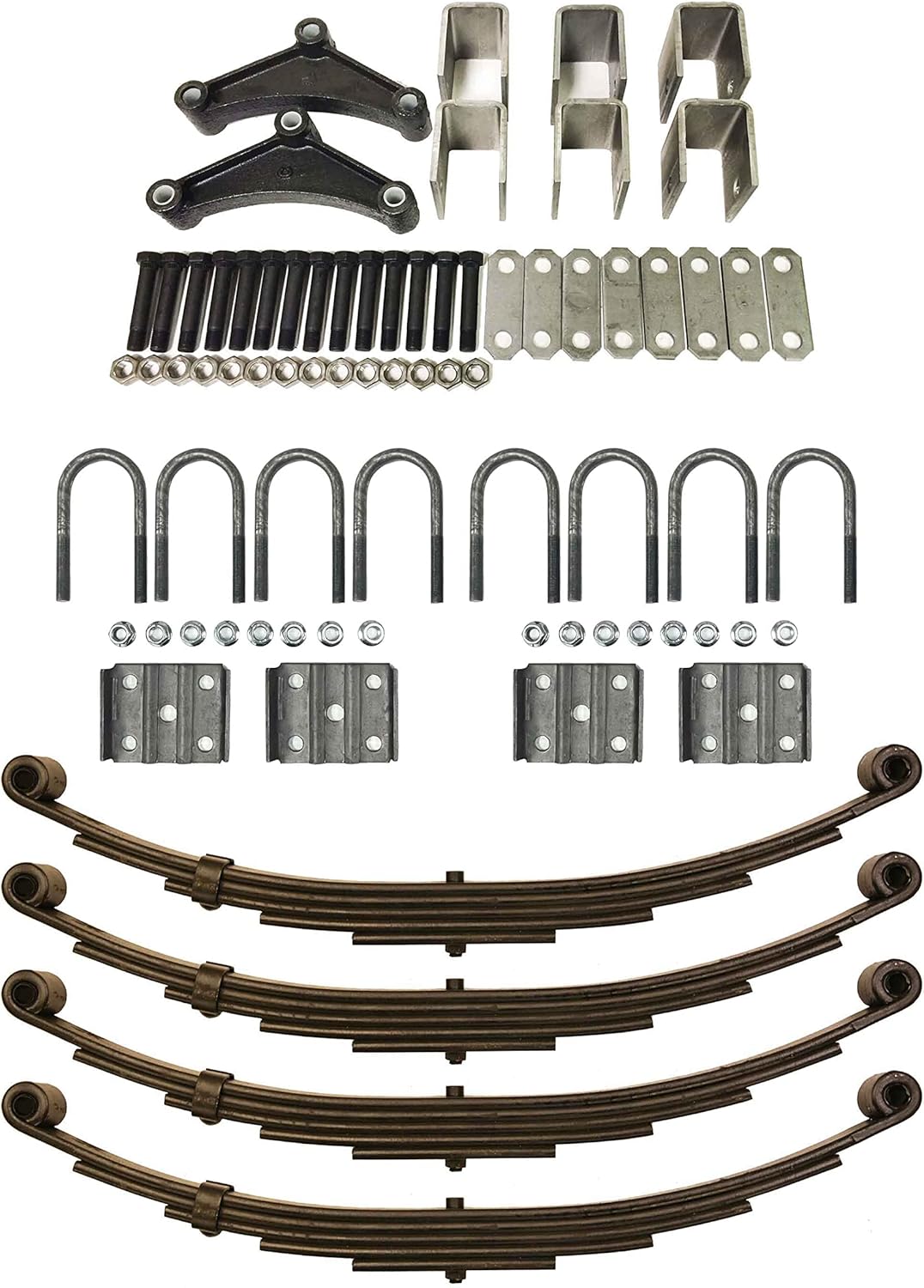 LIBRA 6000# 6K Tandem Trailer Axle Suspension Kit Leaf Spring/U-bolt/Hanger Kit