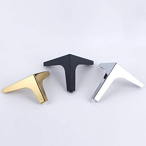 zwhw Iron Furniture Feet, Triangular Modern Fashion Sofa Legs, Table Legs, Chair Legs, DIY Replacement Parts, with Screws, 4 Load-Bearing 500kg, Height 4.5 Inch