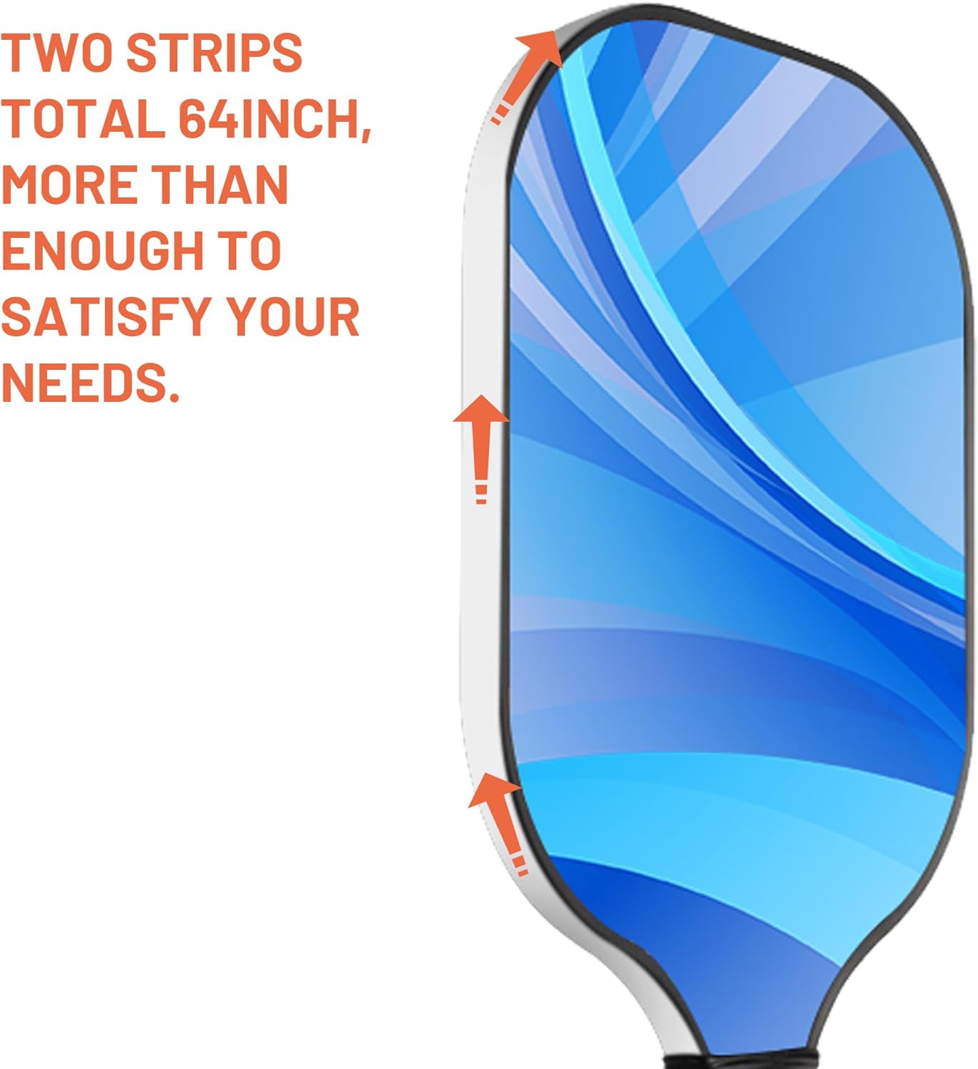 White -Pickleball Paddle Edge Guard Tape