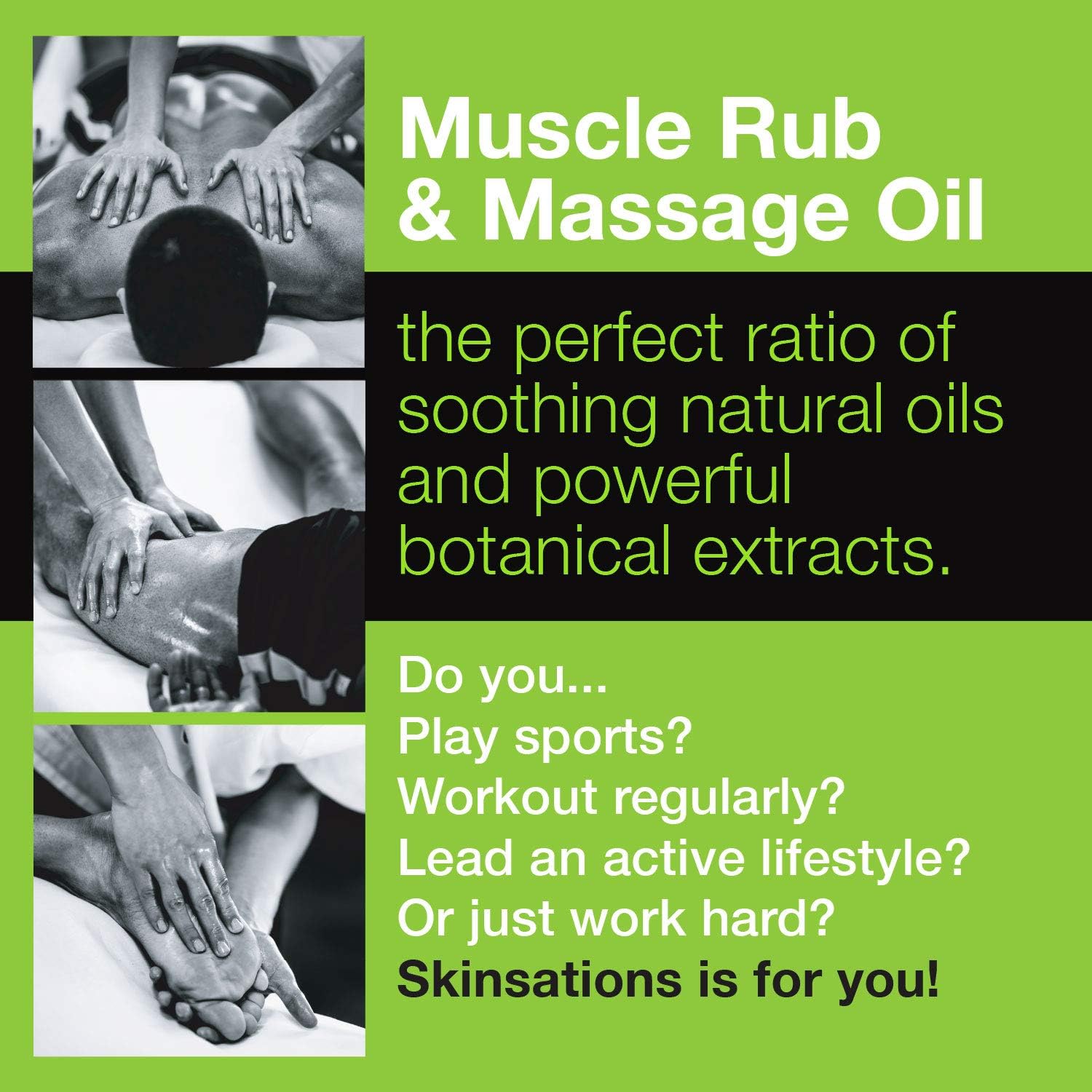 – Hemp Massage Oil & Sore Muscle Rub | 100% Organic, 10 Essential Oils for Natural Relief, Arnica, Turmeric, Peppermint, Lavender in a Sweet Almond Oil and Hemp Seed Oil Base