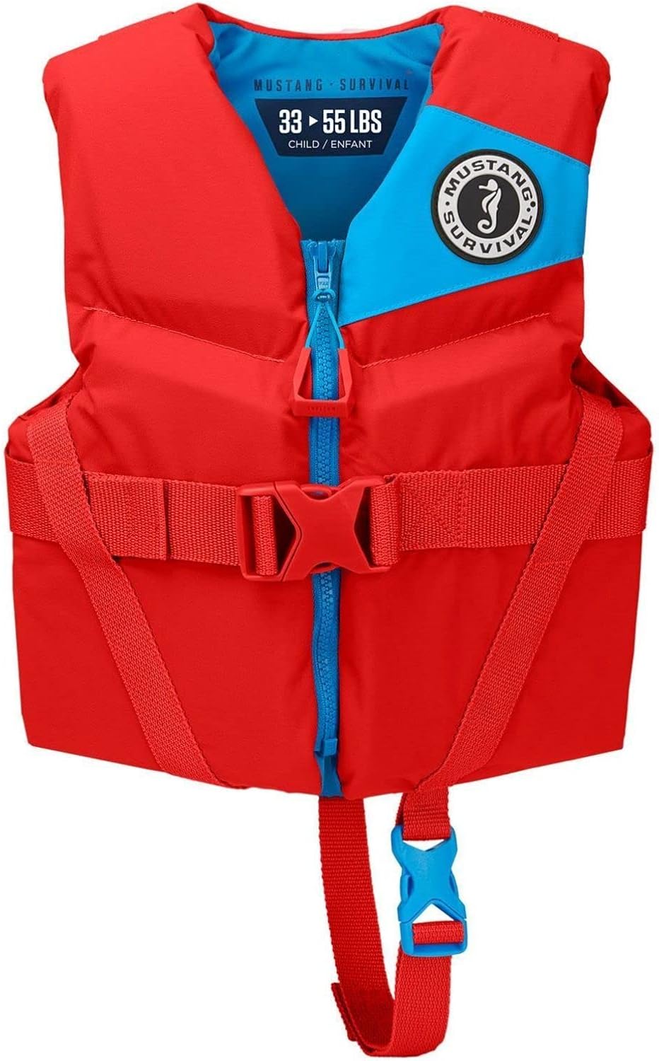 Mustang Survival - Child Foam Life Jacket - Imperial Red, Child (33 lbs - 55 lbs)