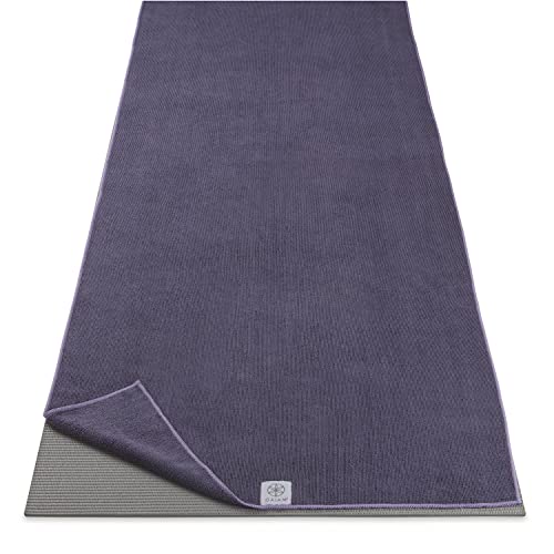 Gaiam Yoga Mat Towel Microfiber Mat-Sized Yoga Towel for Hot Yoga