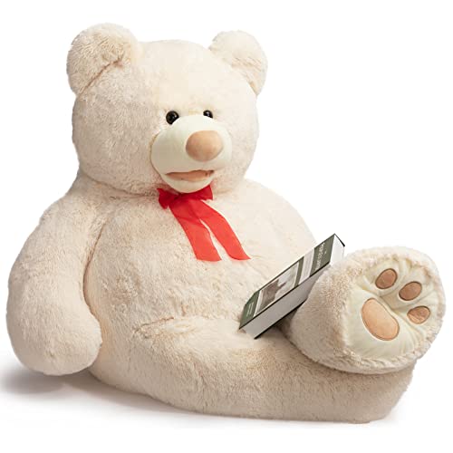 HollyHOME Teddy Bear Plush Giant Teddy Bears Stuffed Animals Teddy Bear Love Big Footprints 5 Feet Brown