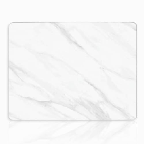 2 Pcs Stone Drying Mat for Kitchen Counter, 16x12 inch Diatomaceous Earth Food Grade Super Absorbent Dish Mats, Quick Dry,Anti-Slip Drying Pad for Bottles, Dishes,Cups and More ( White Marble)