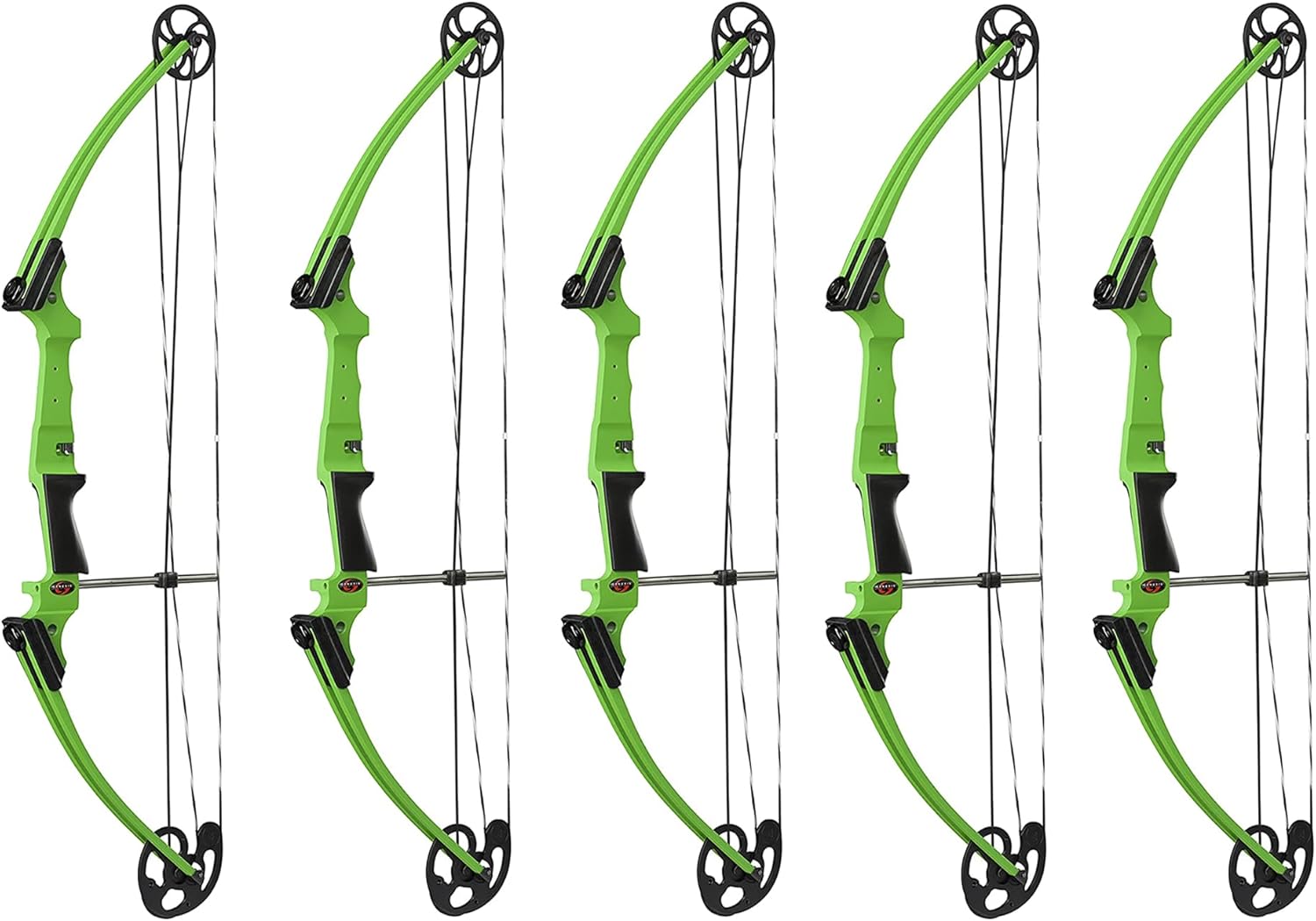 Genesis Archery Original Adjustable Preassembled Lightweight Durable Right-Handed Compound Bow for Beginners and Experts, Green (5 Pack)