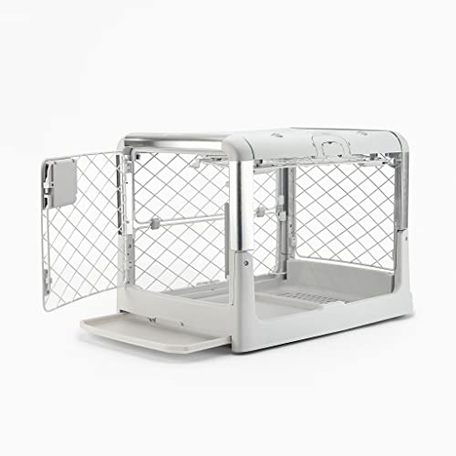 Diggs Revol Dog Crate (Collapsible Dog Crate, Portable Dog Crate, Travel Dog Crate, Dog Kennel) for Large Dogs and Puppies (Ash)