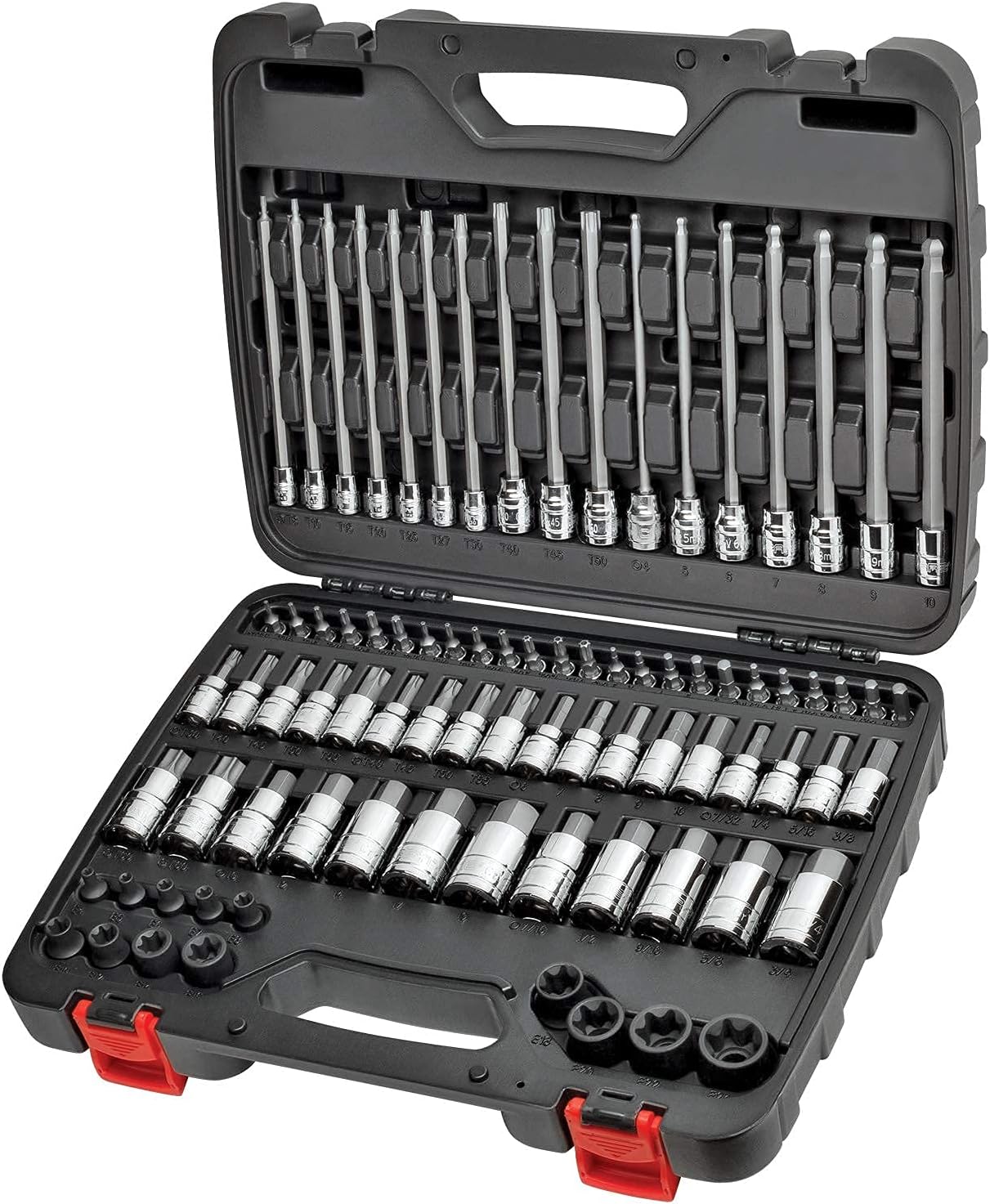 CARBYNE Master Hex & Torx Bit Socket Set, 84 Piece | SAE & Metric, S2 Steel Bits | 1/4, 3/8 & 1/2 Drive