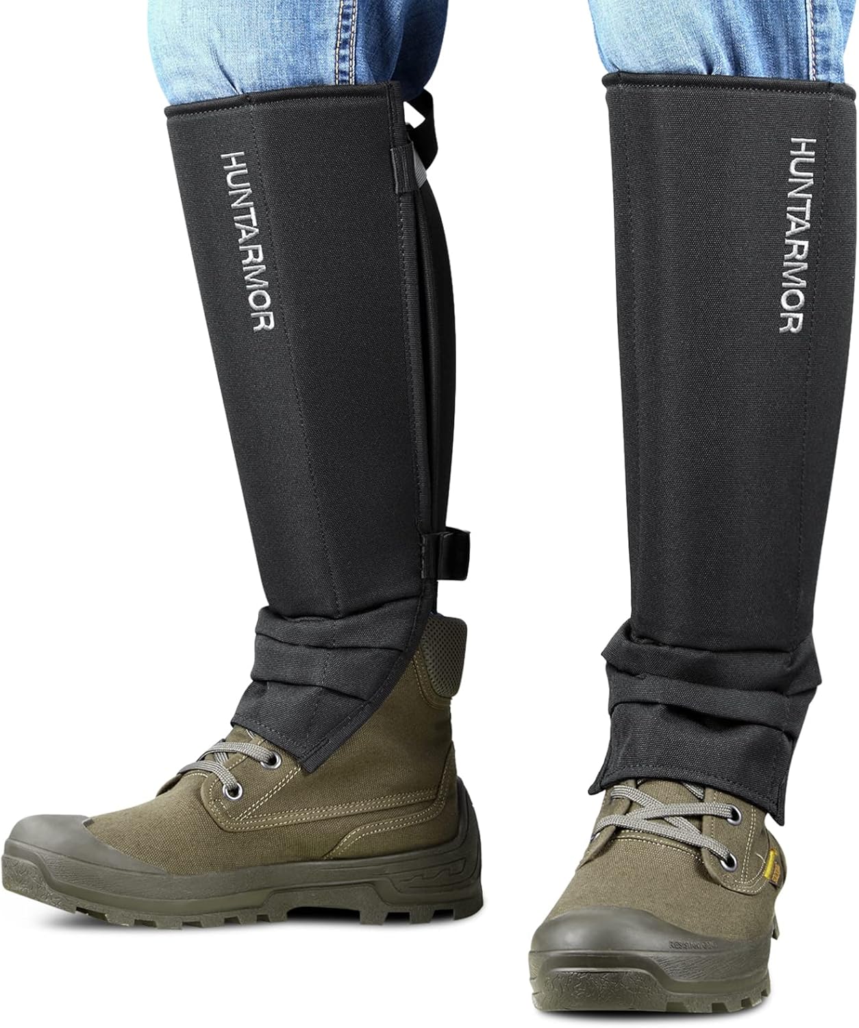 HUNTARMOR Snake Gaiters with Protective EVA: Comfortable Snake Bite Proof Guardz Gaiters, Strong Protection Snake Chaps, Designed to Lower Leg Calf Muscle, Adjustable for Hunting Farm Working
