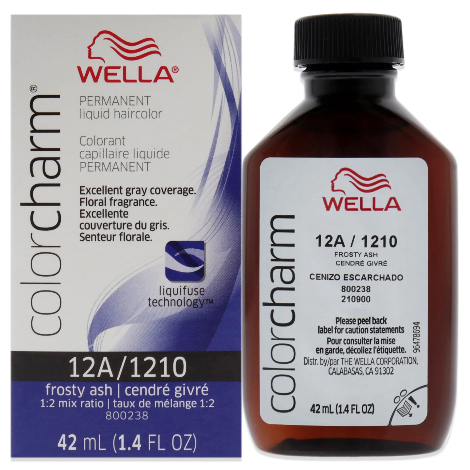 Color Charm Permanent Liquid Hair Color - 12A Frosty Ash by Wella for Unisex - 1.42 oz Hair Color