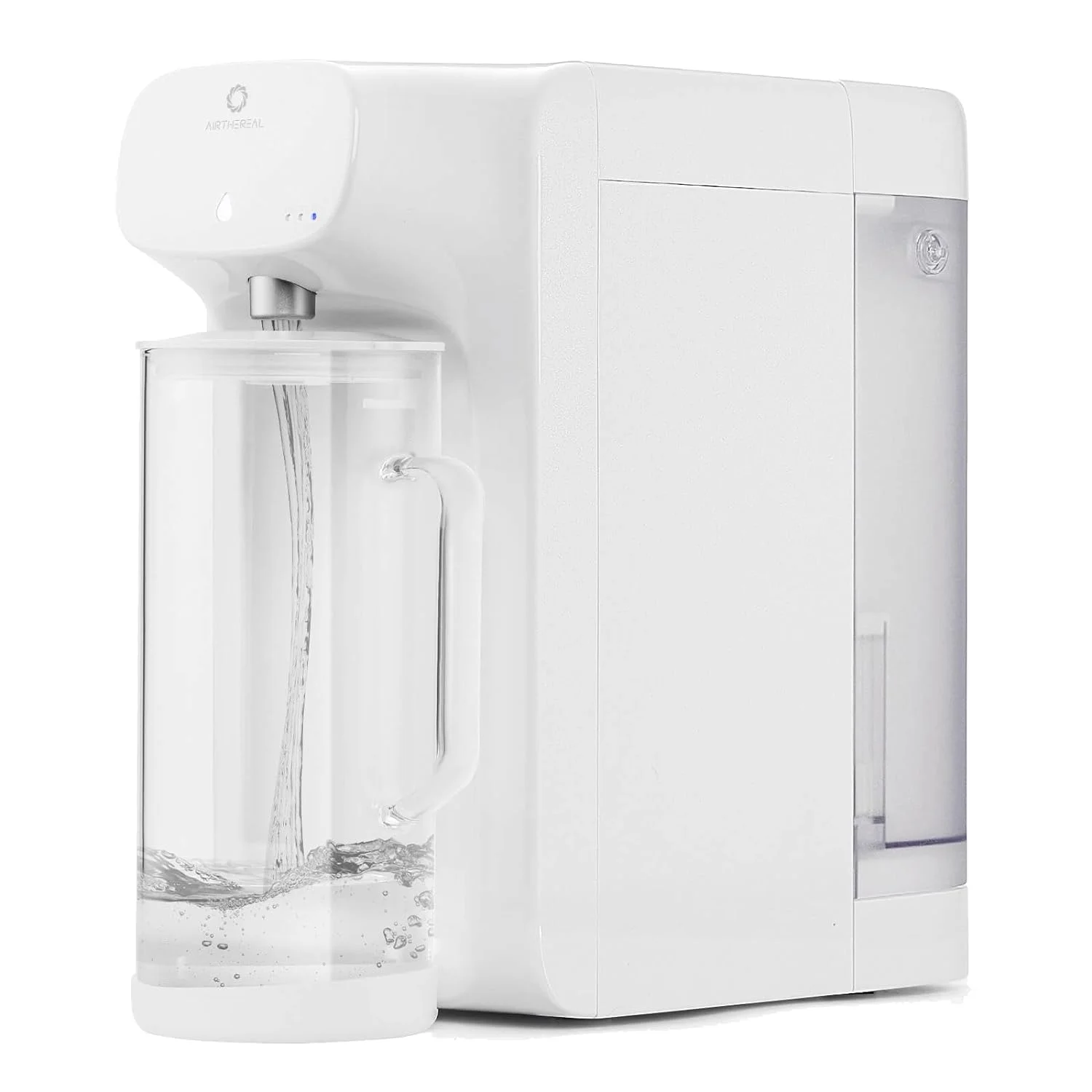 YINCHEN Reverse Osmosis Countertop Water Filter with Premium Glass Pitcher - 5 Stage Purification for Safe Drinking, No Installation RO Filtration, Purified Water Dispenser, Pristine Lite3