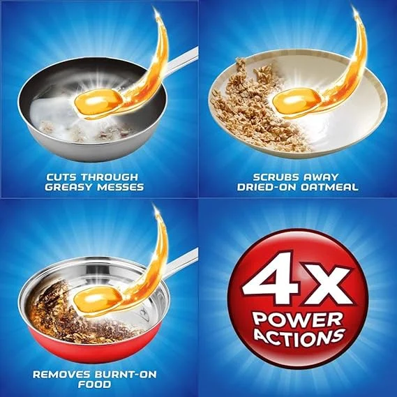 Finish All in 1 Gelpacs Orange, Dishwasher Detergent Tablets 84 count (packaging may vary )