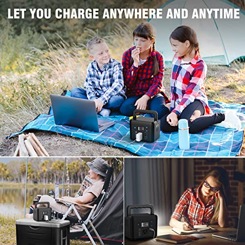 powkey Portable Power Station 800W with 3 AC Outlets, 110V/740Wh Solar Generator(Solar Panel Optional), 200,000mAh Emergency Backup Lithium-ion Battery for Outdoors Travel RV Trip Camping CPAP Machine