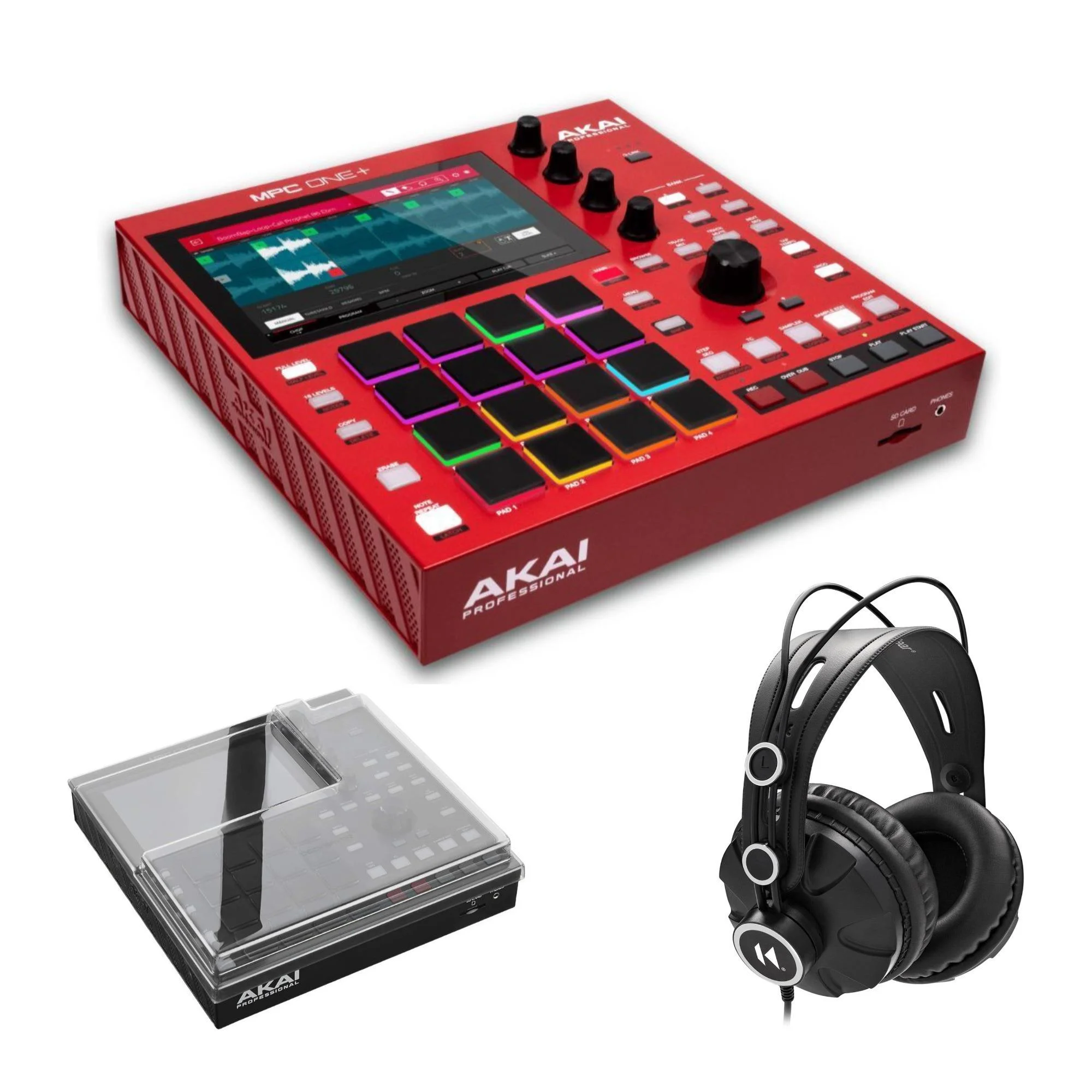 Akai Professional MPC One+ Standalone Drum Machine, Beat Maker Bundle with Cover and Headphones