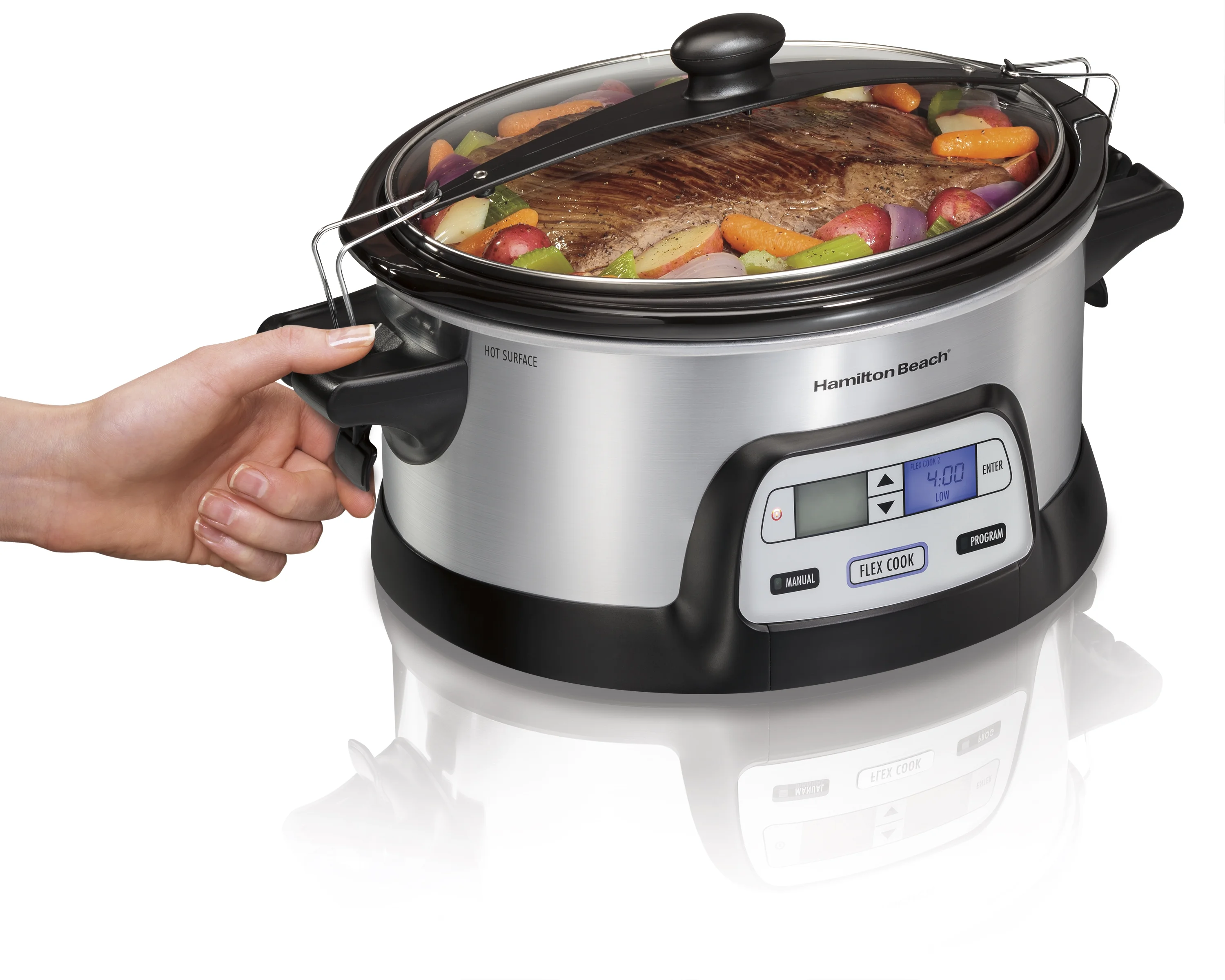Hamilton Beach Programmable FlexCook 6 Quart Slow Cooker | Model# 33861