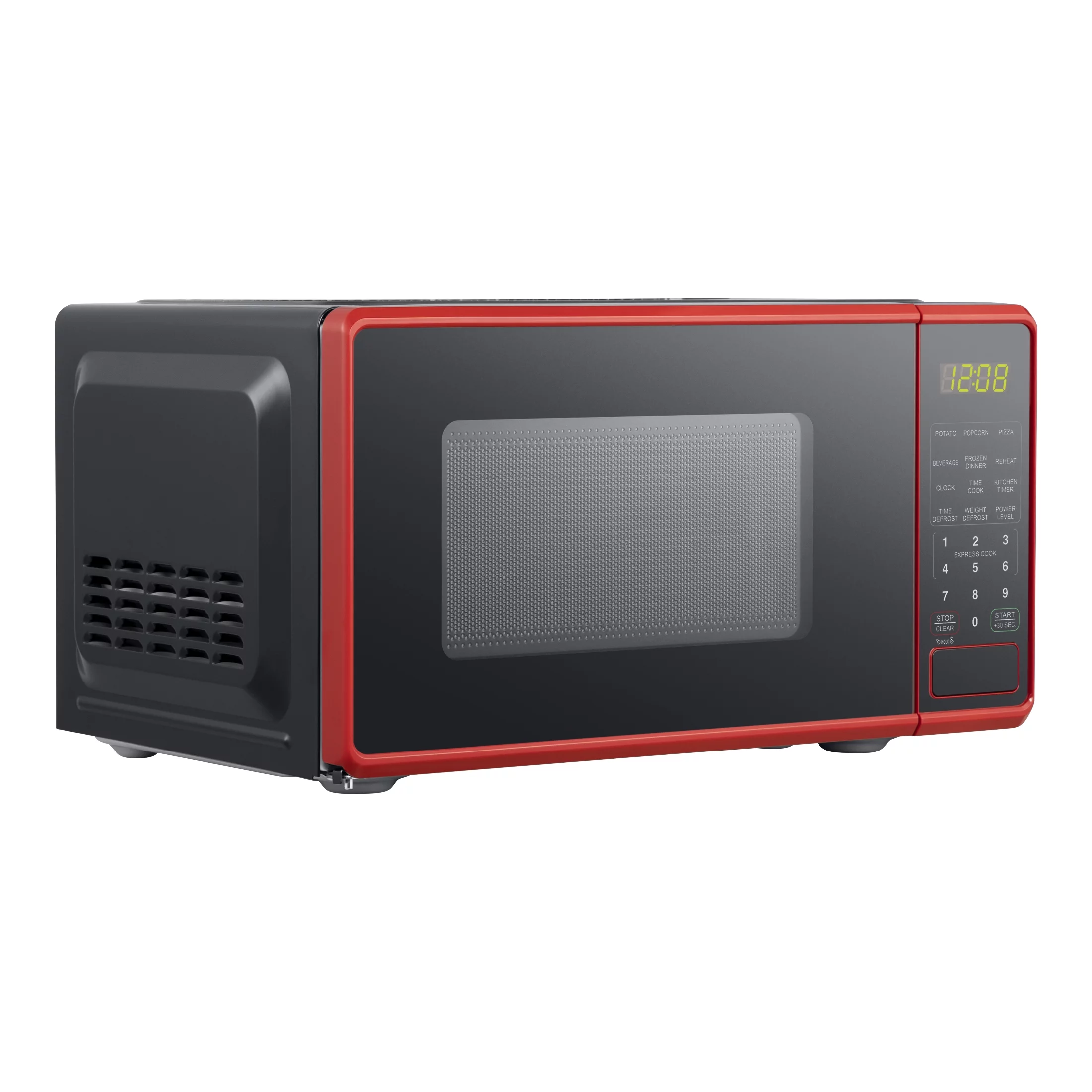 Mainstays 0.7 cu. ft. Countertop Microwave Oven, 700 Watts, Red, New