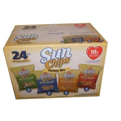 SunChips Multigrain Snacks, Variety Pack, 1 Ounce (Pack of 40)
