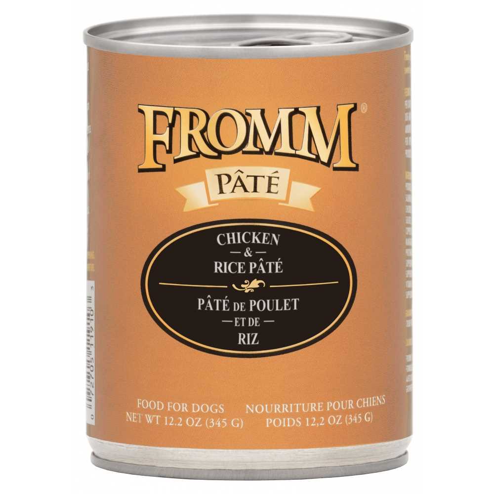 Fromm Chicken & Rice Pate Canned Dog Food - 12.2 oz, case of 12 | PetFlow - Pet Supplies online store